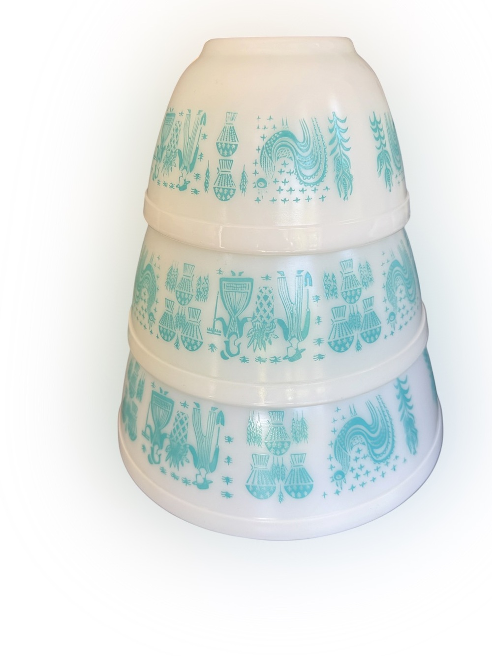 Vintage Pyrex Butterprint Cinderella Bowl Set 401 402 403 - Picture 5 of 10